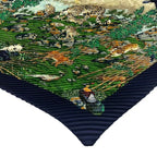 Hermes Scarf Silk Pleats Sichuan Navy — view 5