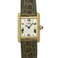 Cartier Must Tank Vermeil Watch White Quartz