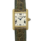 Cartier Must Tank Vermeil Watch White Quartz