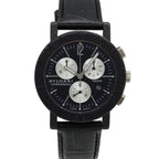 Bvlgari Chronograph Watch Date Black Carbon Quartz