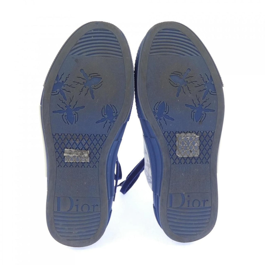 Dior High Top Oak Sneakers White Navy — view 4