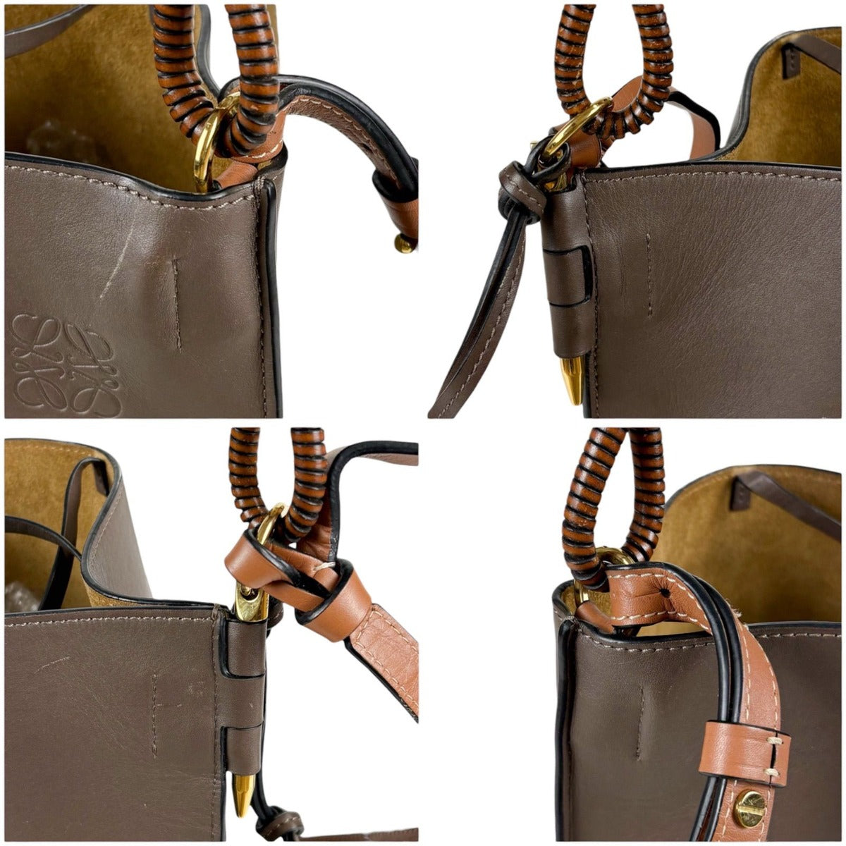 Loewe Gate Bucket Shoulder Bag Cocoa Brown — view 5