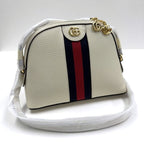 Gucci Ophidia Shoulder Bag Leather White Gold