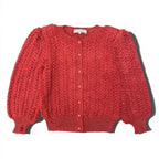Dior Long Sleeve Booker Digan Puff Balloon M Red Cotton — view 2