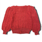 Dior Long Sleeve Booker Digan Puff Balloon M Red Cotton — view 3