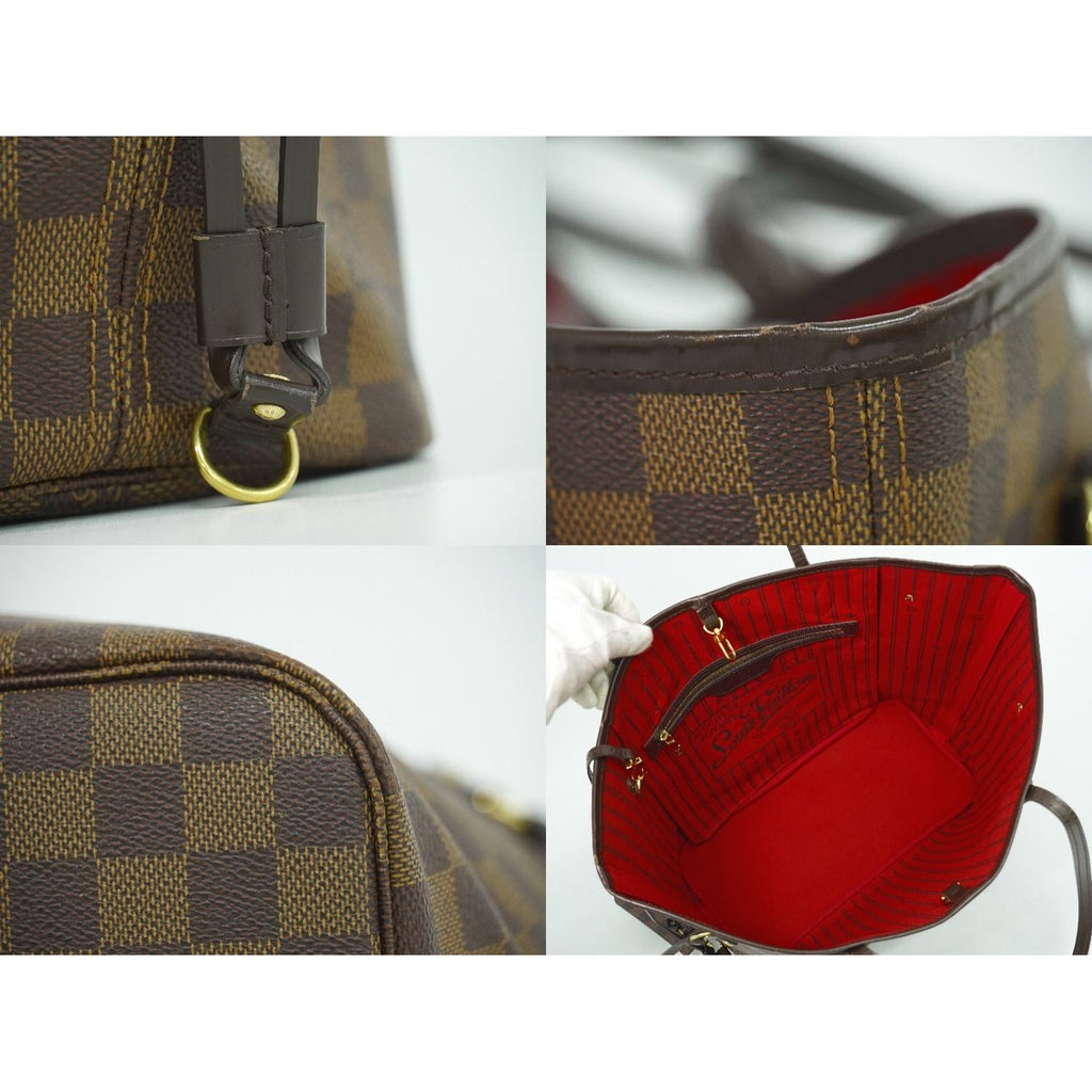 Louis Vuitton LV Neverfull MM Damier Ebene Tote Shoulder Bag Brown — view 7