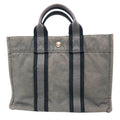 Hermes Fourre Tout PM Canvas Tote Gray
