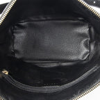 Celine Zip Shoulder Hobo Black Brown Macadam Canvas — view 9