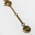 Fendi O-rock Necklace 8 Ah321 Gold Hardware Rhinestone Accessorie — view 6