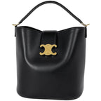 Celine Bucket Louis e 2-Way Triomphe Handbag Leather Black