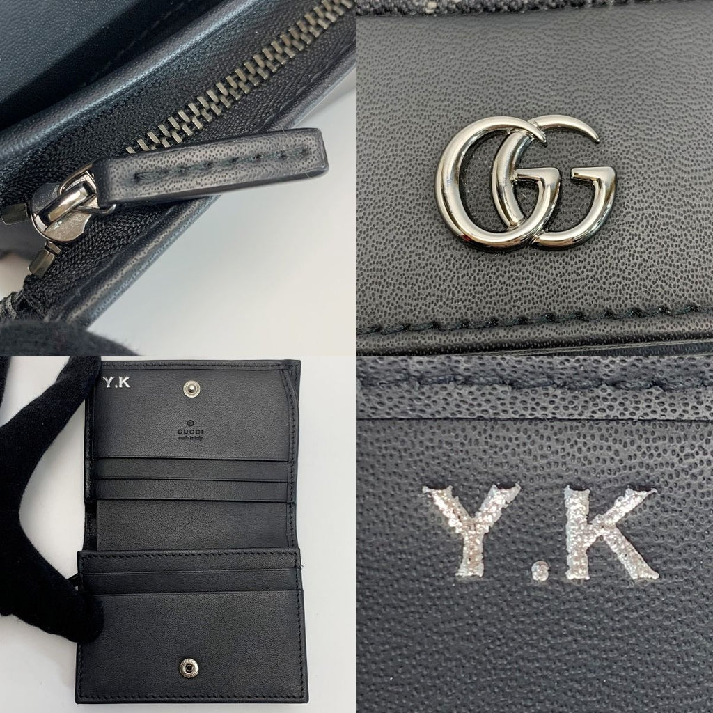 Gucci Marmont Bifold Wallet Leather Silver Hardware — view 5