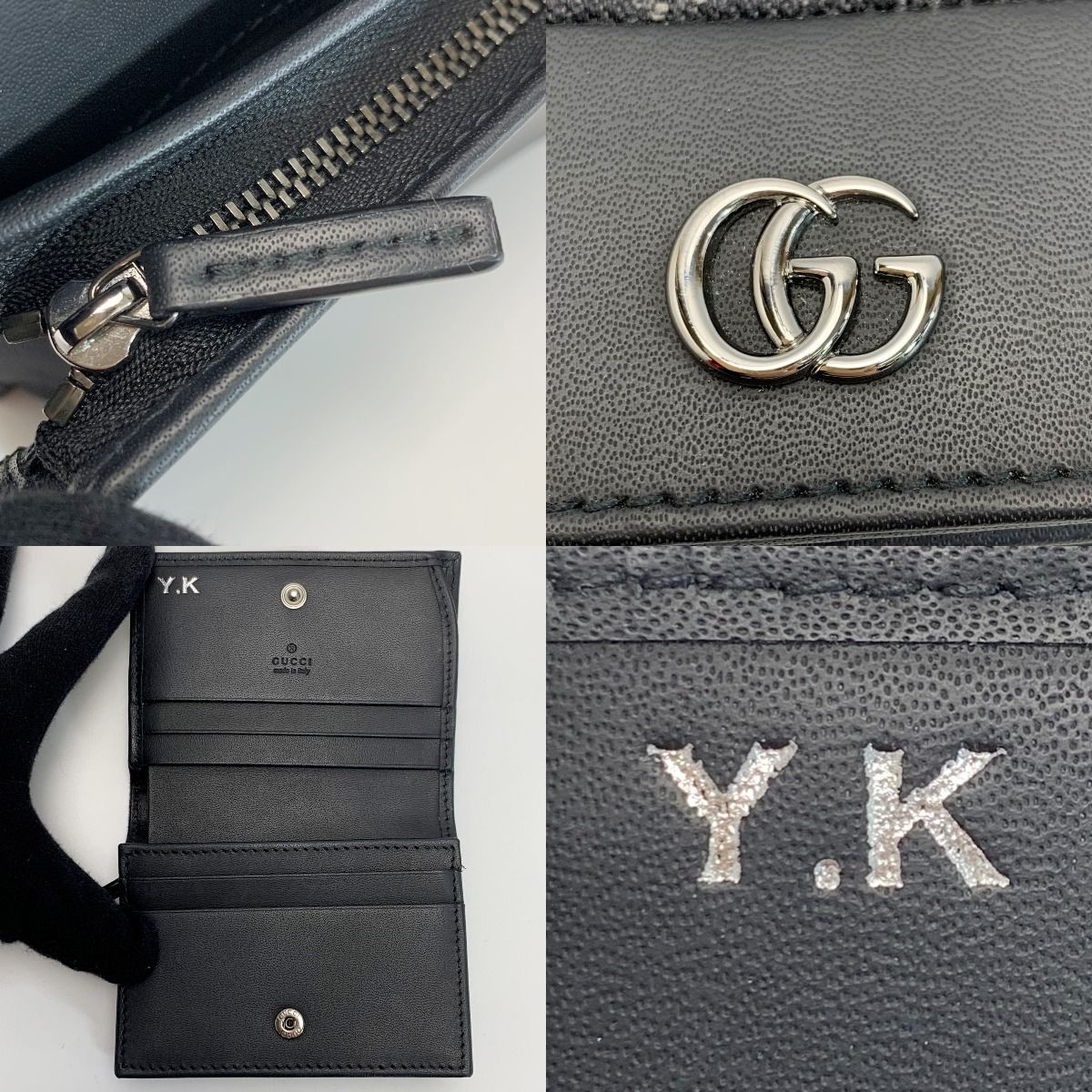 Gucci Marmont Bifold Wallet Leather Silver Hardware — view 5