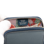 Hermes Azap Silk Quinn Compact Navy Silver Hardware Evercolor — view 5