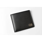 Gucci Wallet Fold Dorian Black Calf Leather Never — view 2
