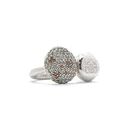 Loewe Ring Silver Anagram Rhinestone