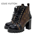 Louis Vuitton Star Trail Line Monogram Short Boots Ankle Lace Up Leather