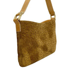 Celine Shoulder Bag C Macadam Suede Brown Gold — view 2