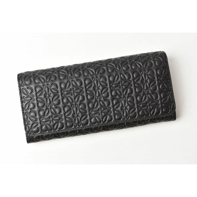 Loewe Wallet Long Anagram Calfskin Black — view 2