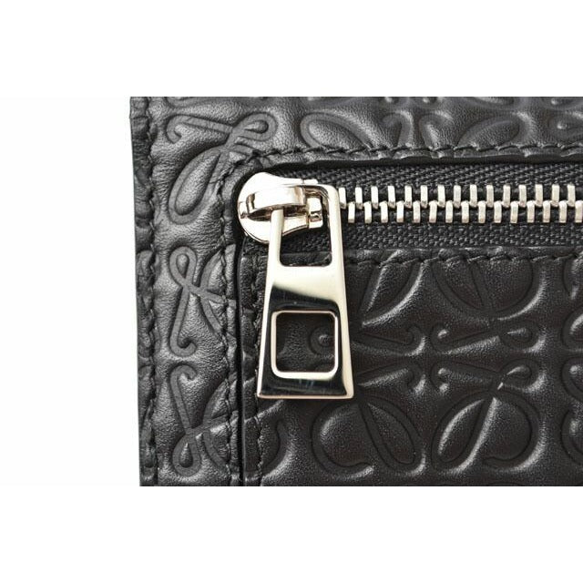Loewe Wallet Long Anagram Calfskin Black — view 3