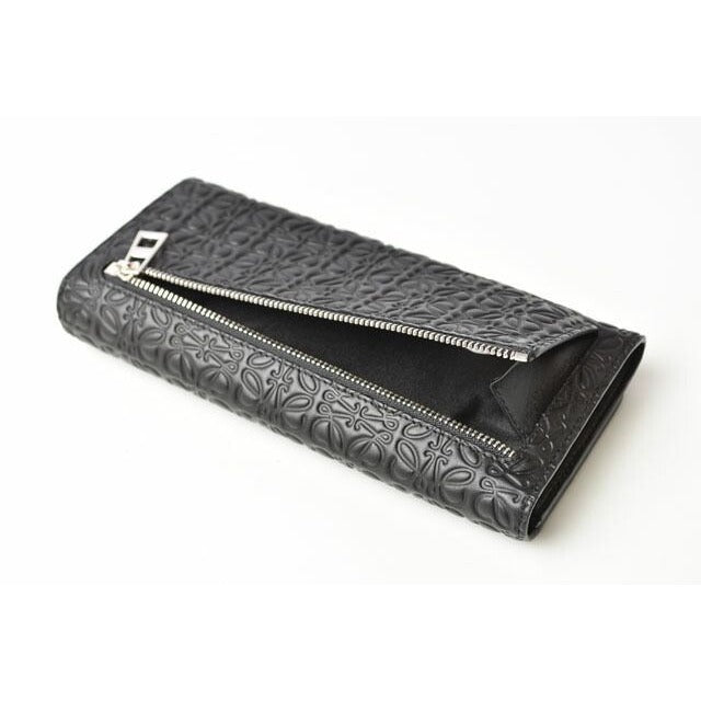 Loewe Wallet Long Anagram Calfskin Black — view 4