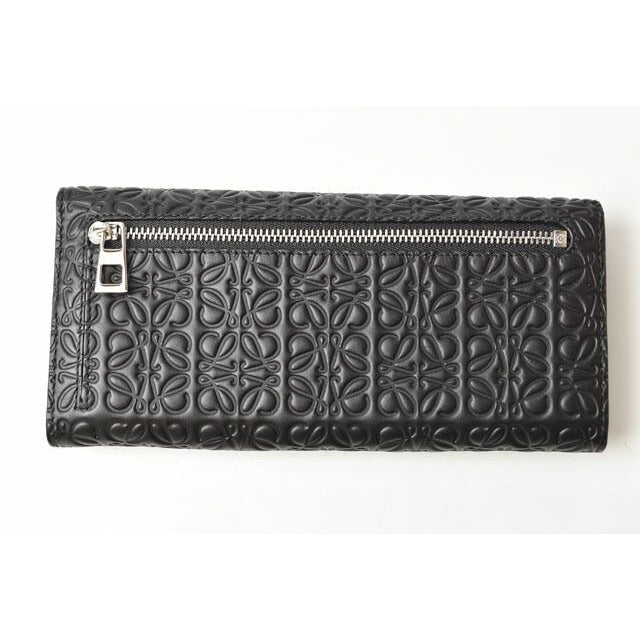 Loewe Wallet Long Anagram Calfskin Black — view 5
