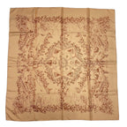 Hermes Scarf Carre 90 Silk Au Pays de Cocagne in Paradise Brown — view 2