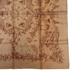 Hermes Scarf Carre 90 Silk Au Pays de Cocagne in Paradise Brown — view 5