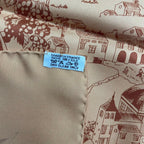 Hermes Scarf Carre 90 Silk Au Pays de Cocagne in Paradise Brown — view 8