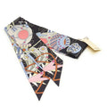 Hermes Twilly Odyss Ey Silk Scarf Black