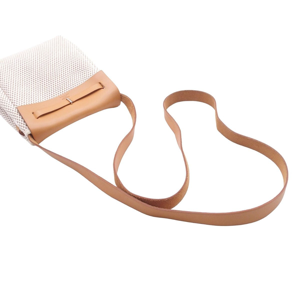 Hermes Herbag TPM Natural Black Silver Toile Vache Shoulder Bag — view 4