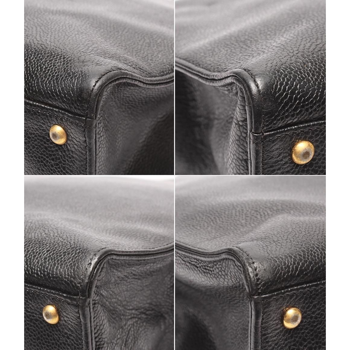 Chanel Chain Tote Gold No 5 Caviar Leather CC Logo — view 5