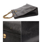 Chanel Chain Tote Gold No 5 Caviar Leather CC Logo — view 7