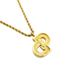 Dior Necklace CD Logo Gold Plated Rhinestone — view 2