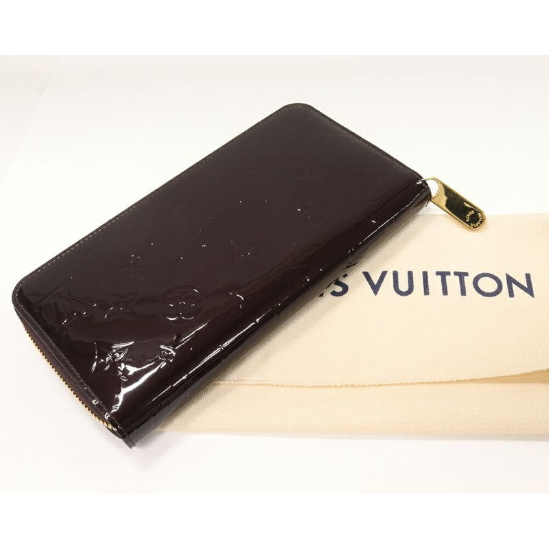 Louis Vuitton Round Zipper Long Wallet With Change Pocket Vernis Amarante Zippy — view 4