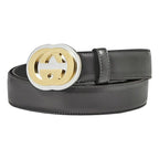 Gucci Belt Interlocking G Dark Gray — view 2