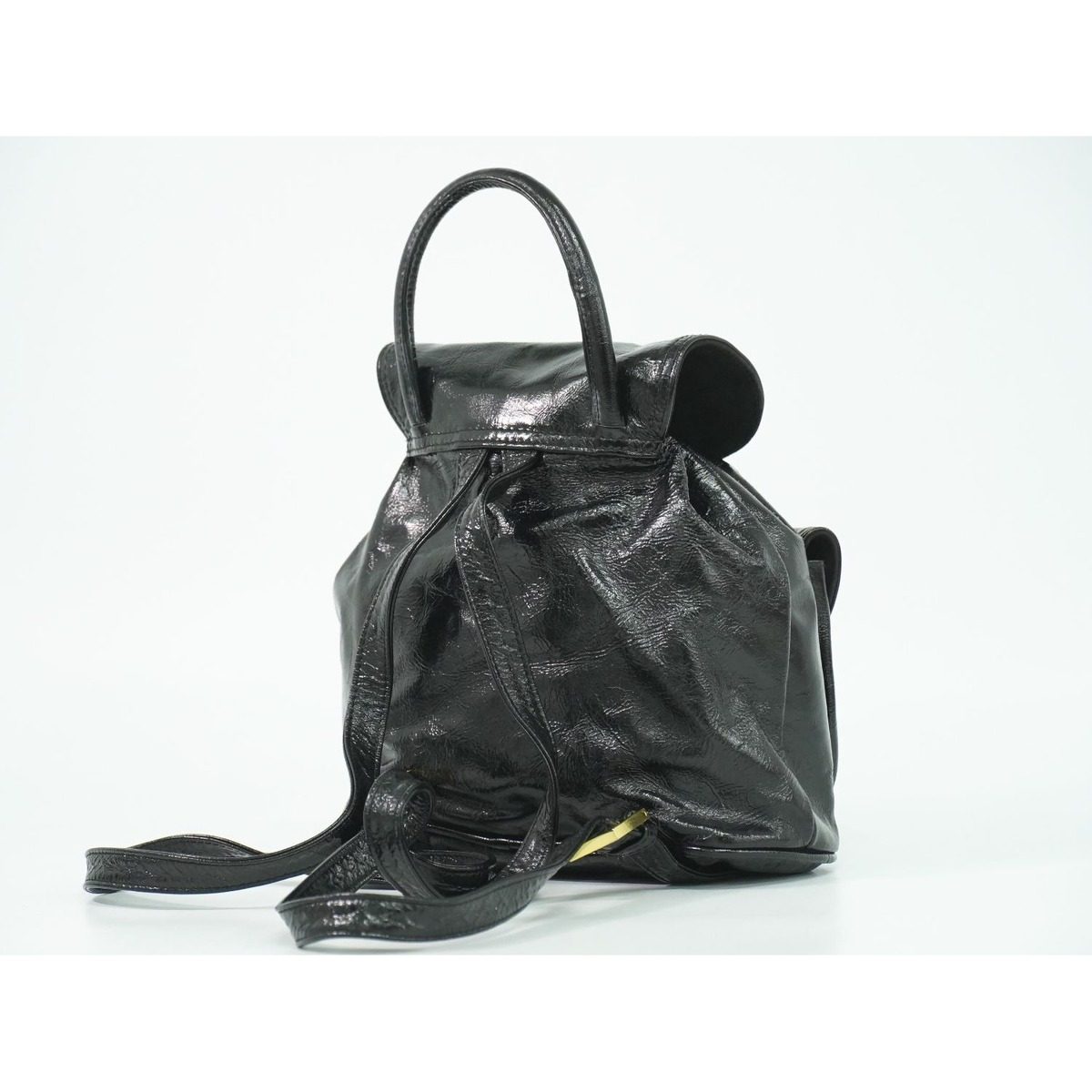 Fendi Patent Leather Backpack Black — view 2