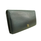 Chanel Wallet Coco Button Leather Black Champagne Gold — view 2