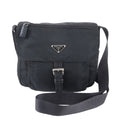 Prada Tessuto Nylon Triangle Logo Shoulder Bag Crossbody Messenger Black