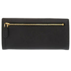 Prada Saffiano Leather Black Long Wallet Bifold 0301 — view 3