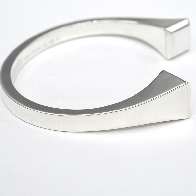 Hermes Bracelet Bangle Cour De Forge LG AG 925 SV Silver Jewelry — view 3