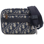 Dior Safari Mini Shoulder Bag Blue Peacock Cotton Canvas