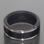Gucci Ceramic Icon Ring No 7 18K White Gold Box E1759 — view 4