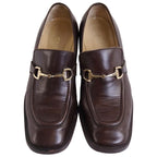Gucci Vintage Loafers Moccasins Heel Horsebit Gold — view 4