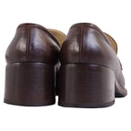 Gucci Vintage Loafers Moccasins Heel Horsebit Gold — view 5