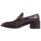 Gucci Vintage Loafers Moccasins Heel Horsebit Gold — view 6