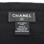 Chanel Muffler Black Wool a Scarf — view 2