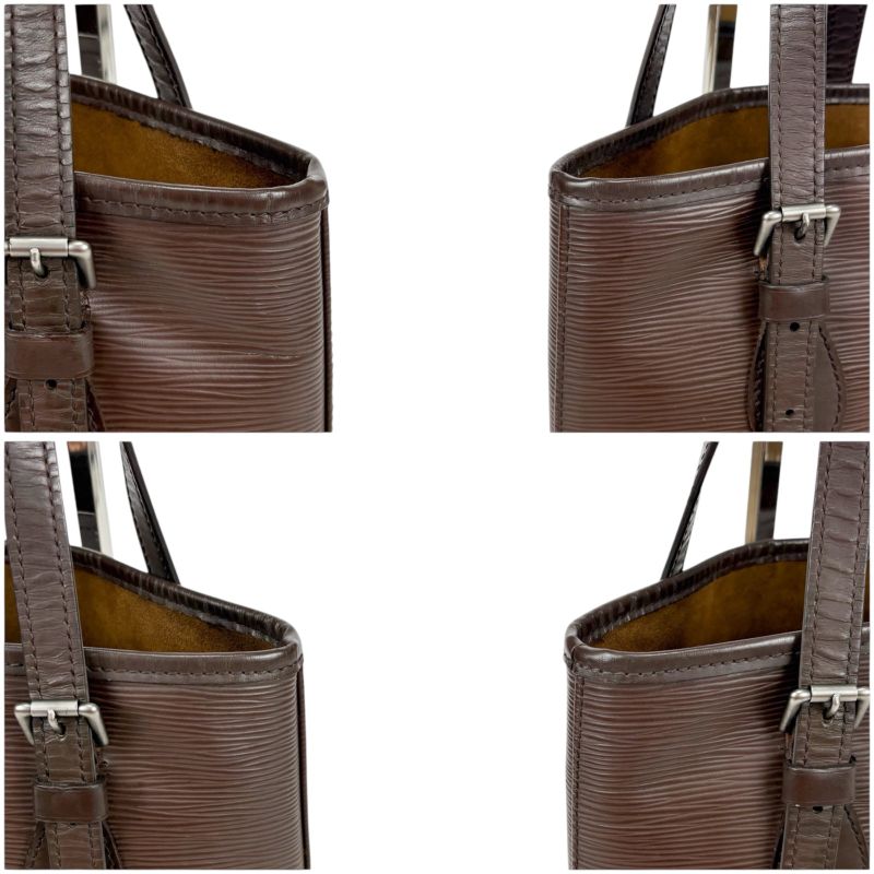 Louis Vuitton Bucket PM Bag Marais Epi Leather Brown — view 5
