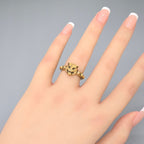 Gucci Cat Head Studs Ring Gold — view 2