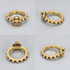 Gucci Cat Head Studs Ring Gold — view 5
