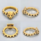 Gucci Cat Head Studs Ring Gold — view 6